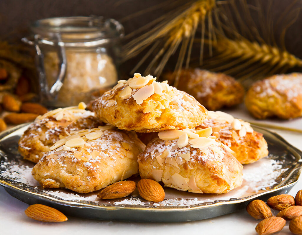 Exemple de pâtisseries à base de poudre d'amandes.