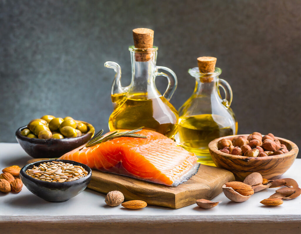 Autres matières grasses bénéfiques pour le foie, comme le saumon, l'huile d'olive...