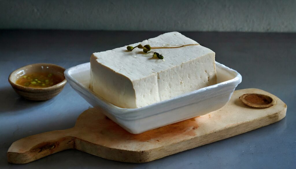 Le tofu en image, un aliment qui ne présente ni de gluten ni de lactose